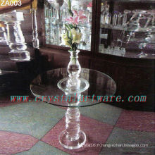 K9 Table de cristal clair et jambe